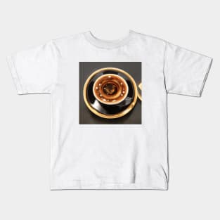 Coffee Vintage Since French Press Macchiato Kids T-Shirt